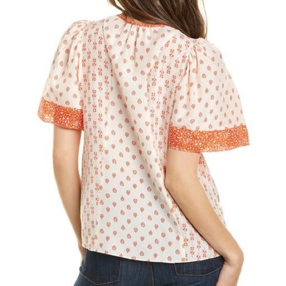 Rebecca Taylor Silk Block Mix Boho Blouse NWT SZ 0 - Picture 6 of 8